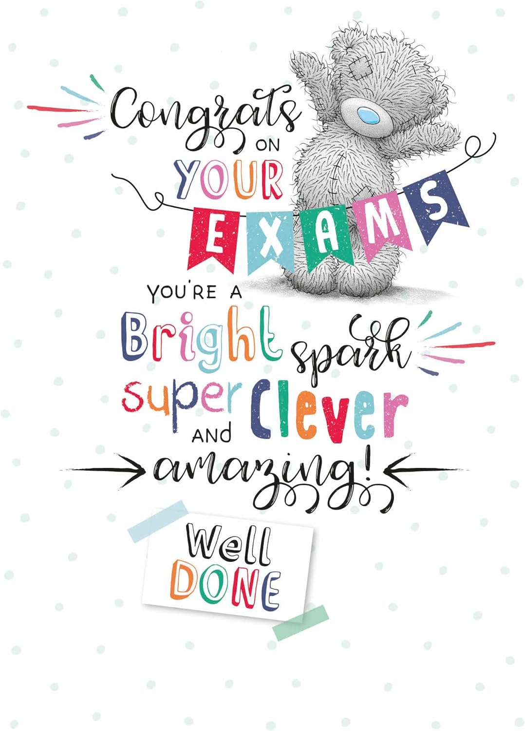 Bear With Arms Up Congrats On Your Exams Greeting Card
