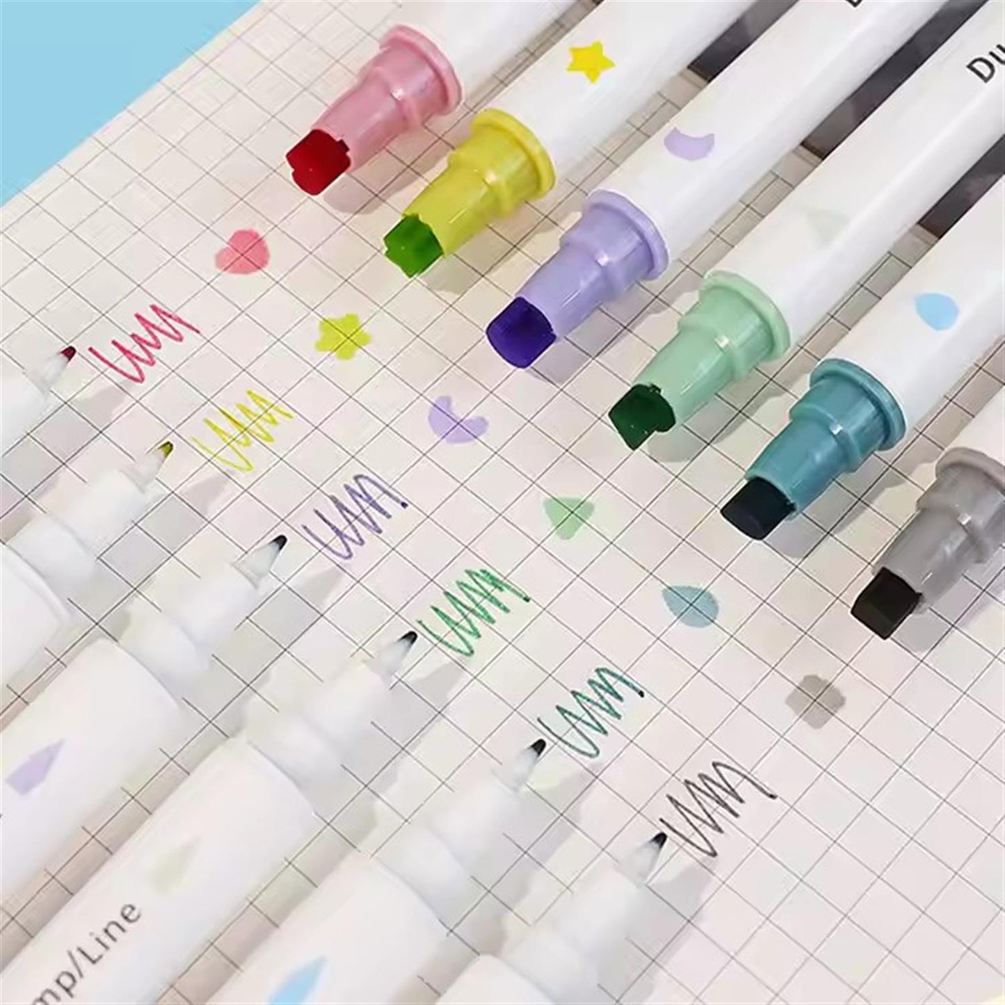 Pack of 6 Dual Tip Stamp Markers