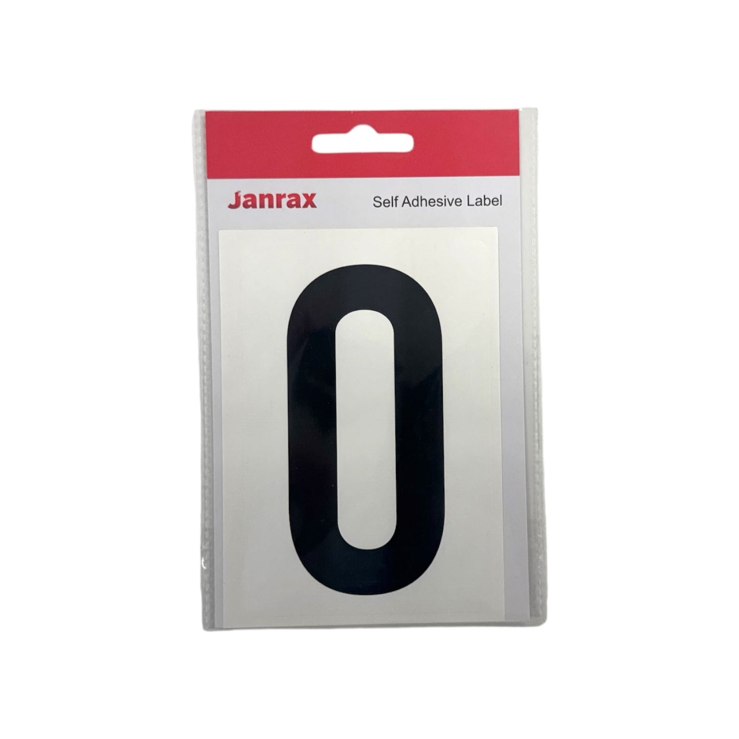 Pack of 12 Waterproof Wheelie Bin Black Number 0 Sticker