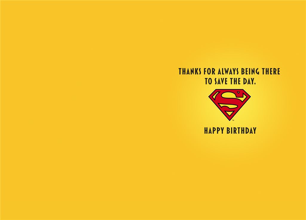 Superman Themed Hero Design Husband Birthday Card