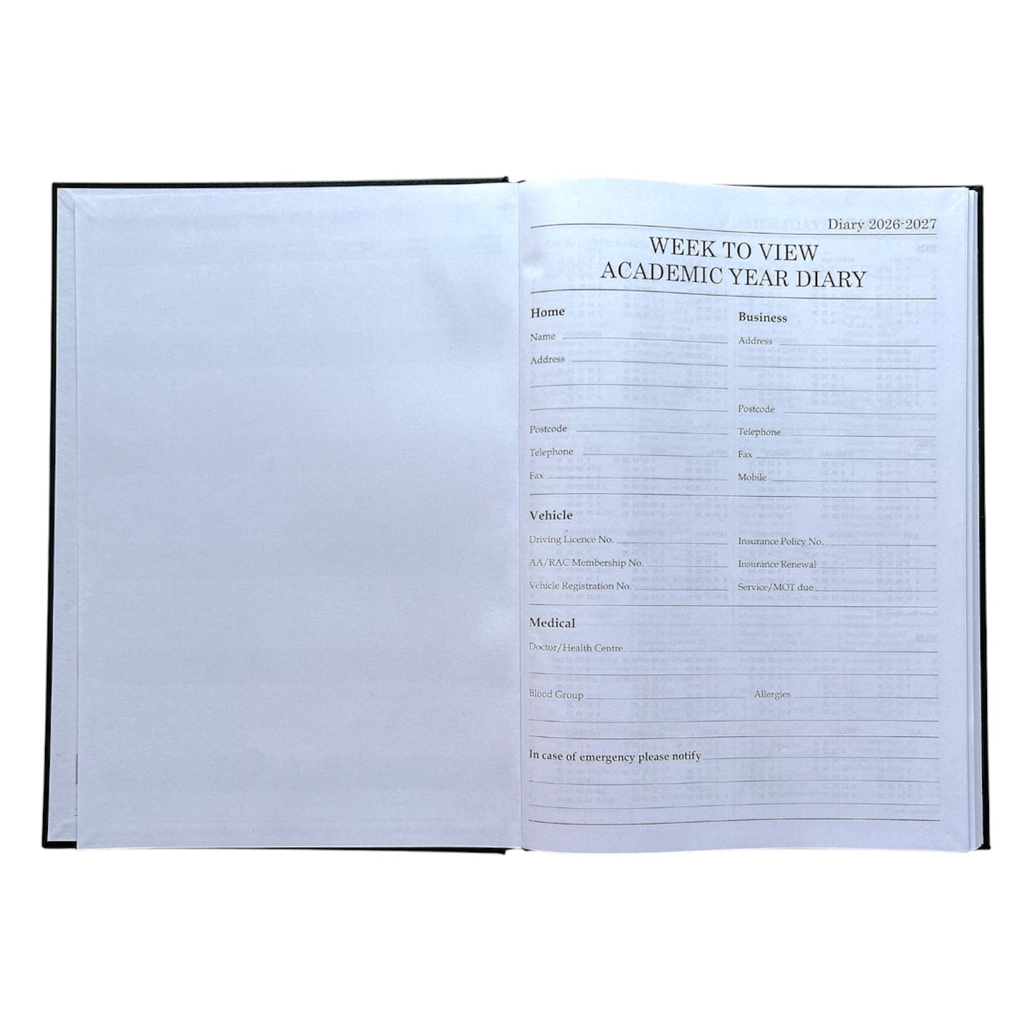 Janrax 2026-2027 A4 Week To View Burgundy Academic Diary KF3A4ABG26