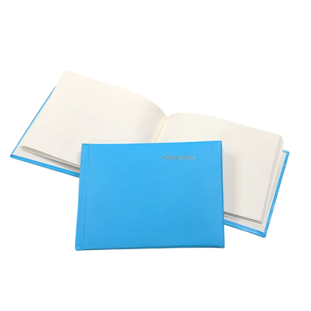 Pack of 60 Blue 100 Pages Autograph Books – School Leavers Signature, End of Term Memory Book