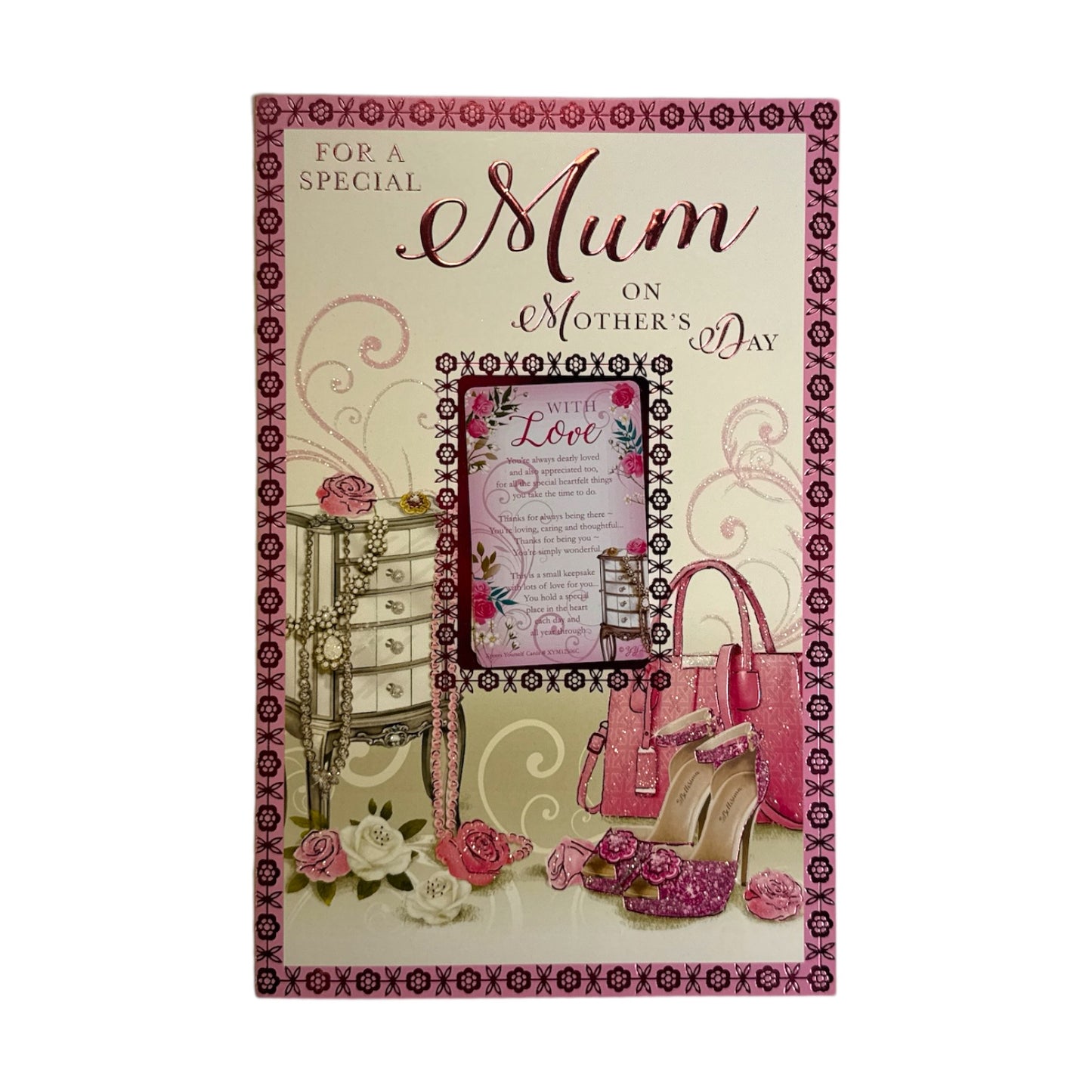 For A Special Mum Shoes And Purse Design Mother's Day Card