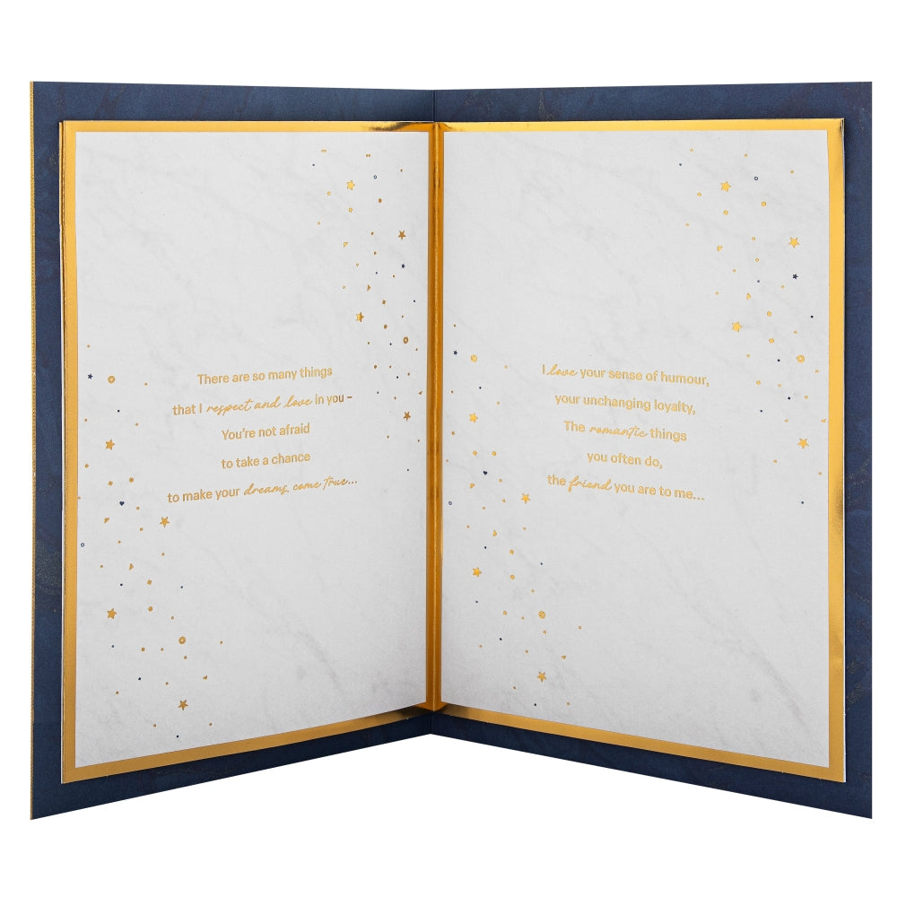 Dark Patterned Design with Star Husband Birthday Card