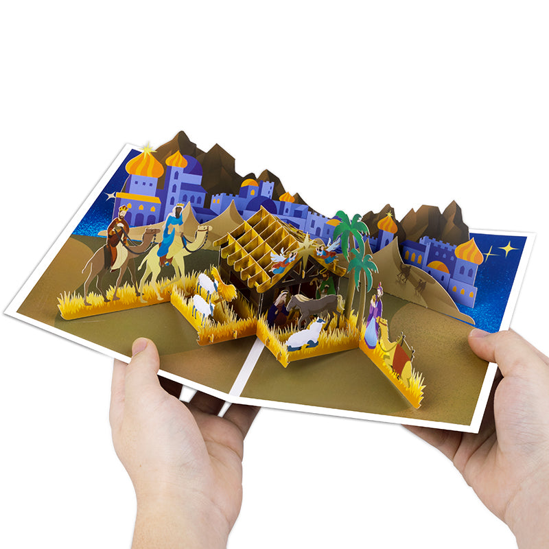The Night of Jesus Nativity 3D Pop Up Christmas Card