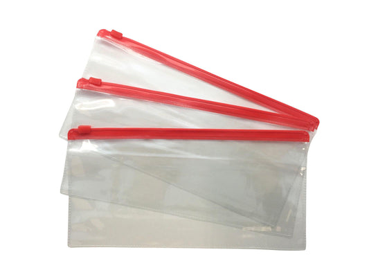 Pack of 12 DL Red Zip Zippy Bags