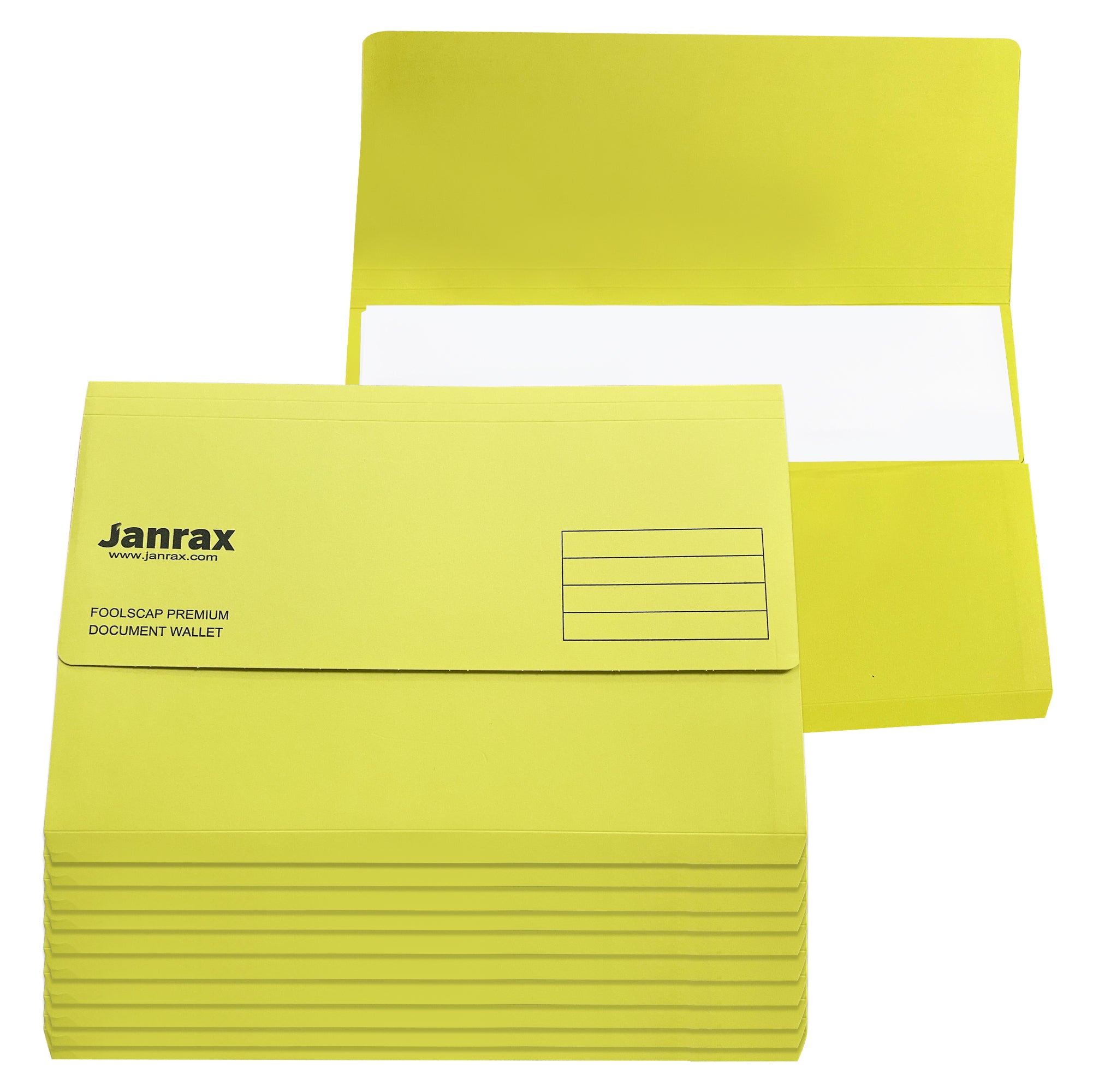 Box File Storage 2XBox Foolscap Files - Pack Of 5 Yellow Lever