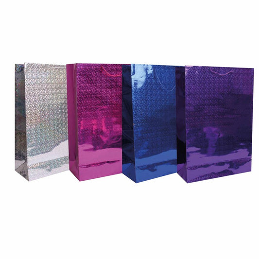 Pack of 12 Extra Large Assorted Holographic Gift Bags