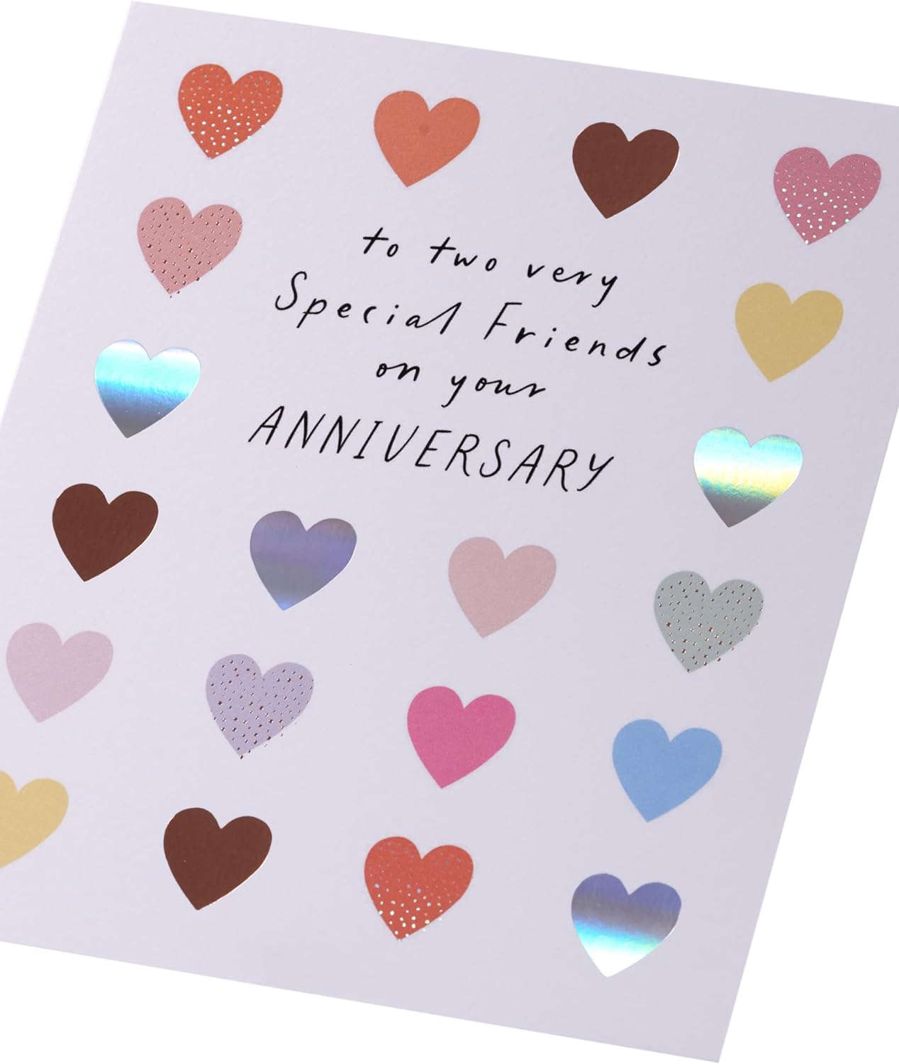 Colourful Hearts Design Anniversary Card for Special Friends