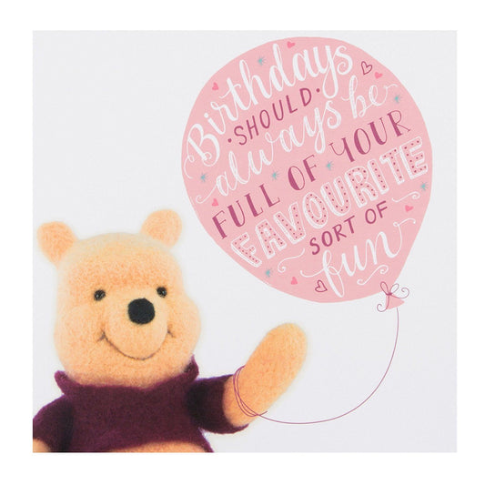 Hallmark Disney Winnie Card Favourite Fun - Small Square