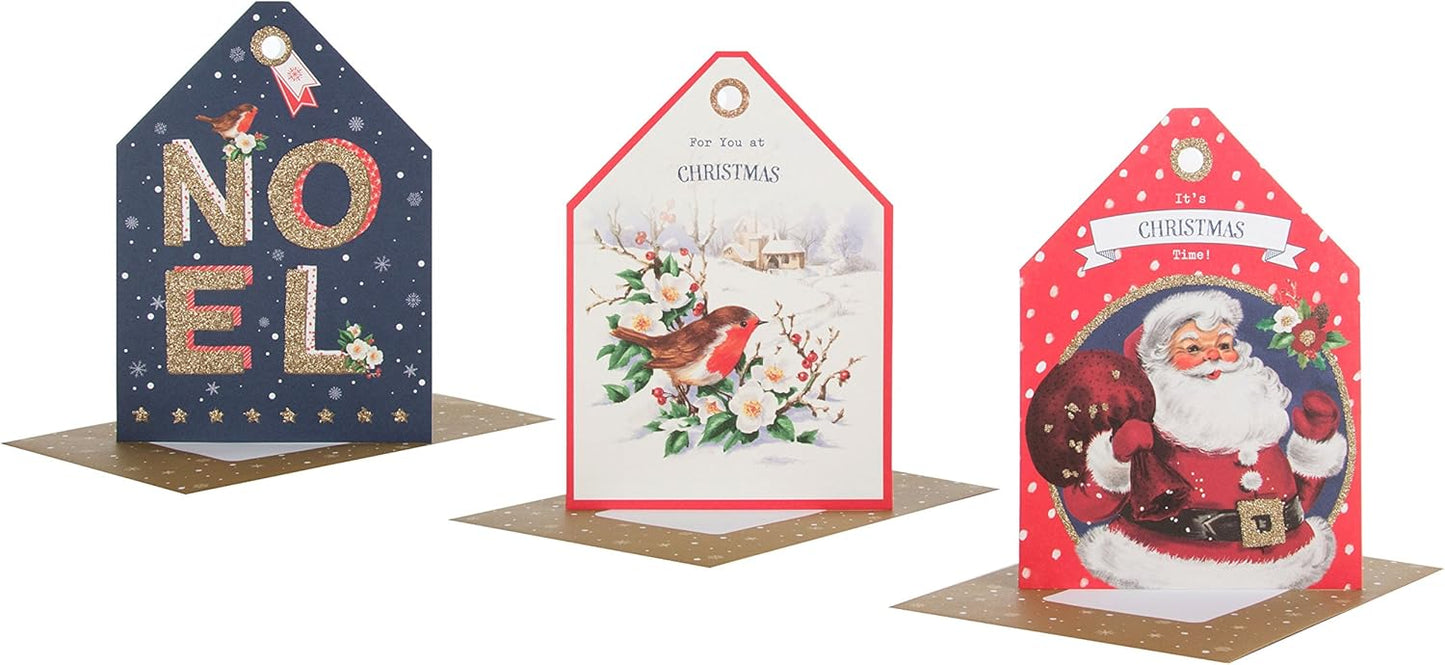 "Noel" Pack of 12 Christmas Cards with Envelopes