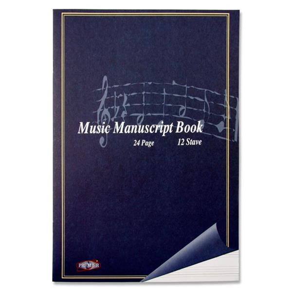 Music Script Book Music Manuscript Book 24 Pages 12 Stave by Premier– Shop Inc