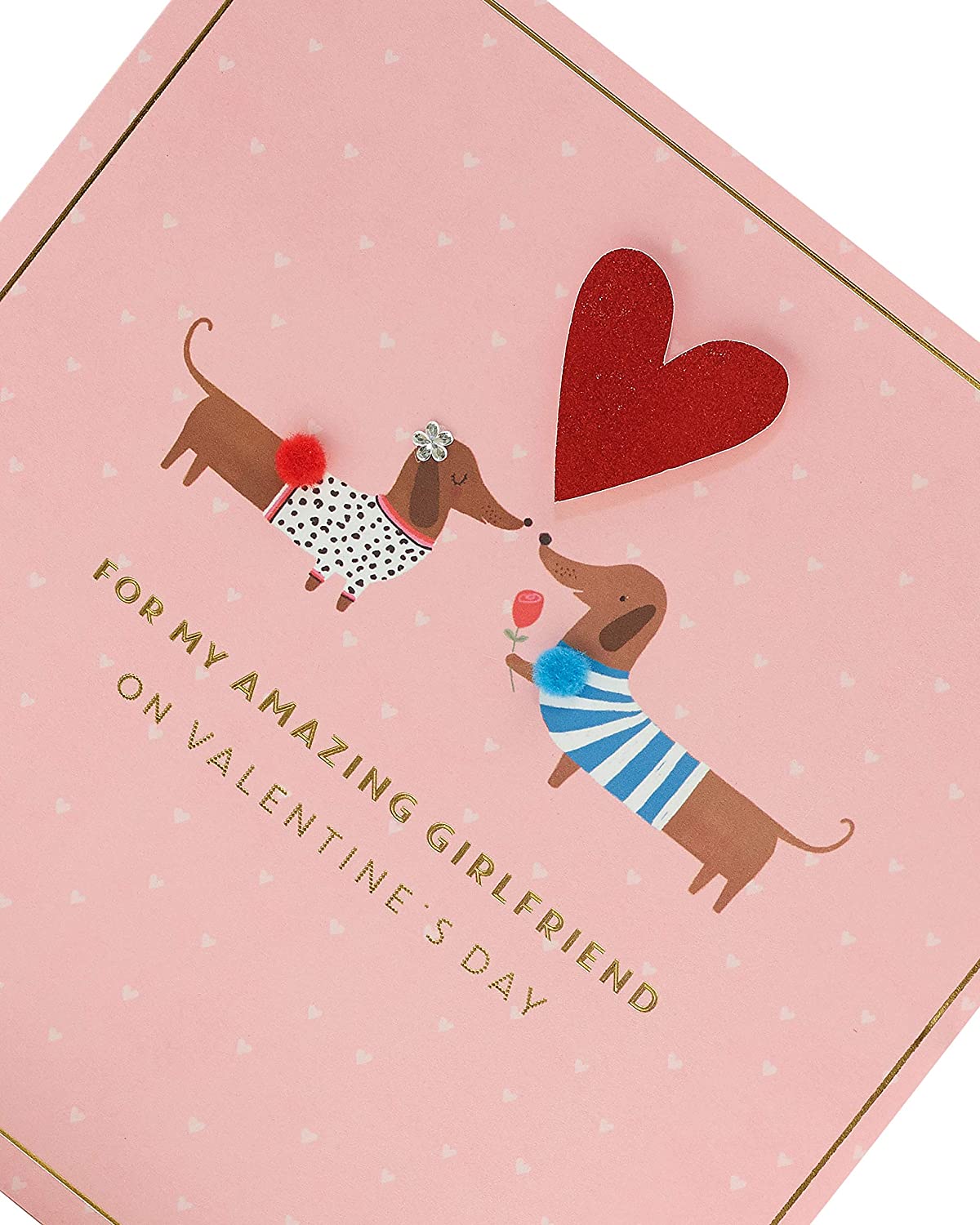 Amazing Girlfriend Cute Sausage Dog Valentine's Day Card