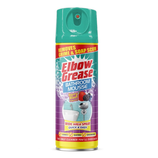 Elbow Grease Berry Blast Fragrance Bathroom Mousse Spray Cleaner 400ml