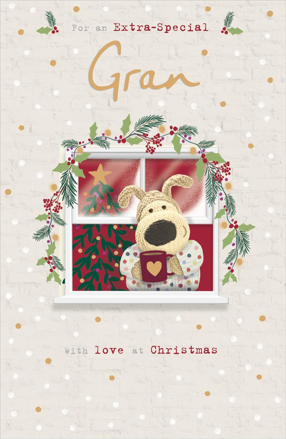 Boofle In A Window Gran Christmas Card