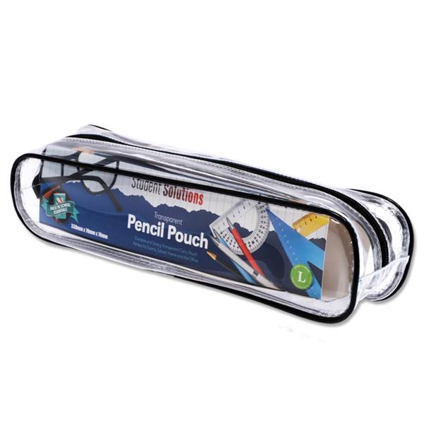 330 x 70 x 70mm Transparent Pencil Case by Student Solutions
