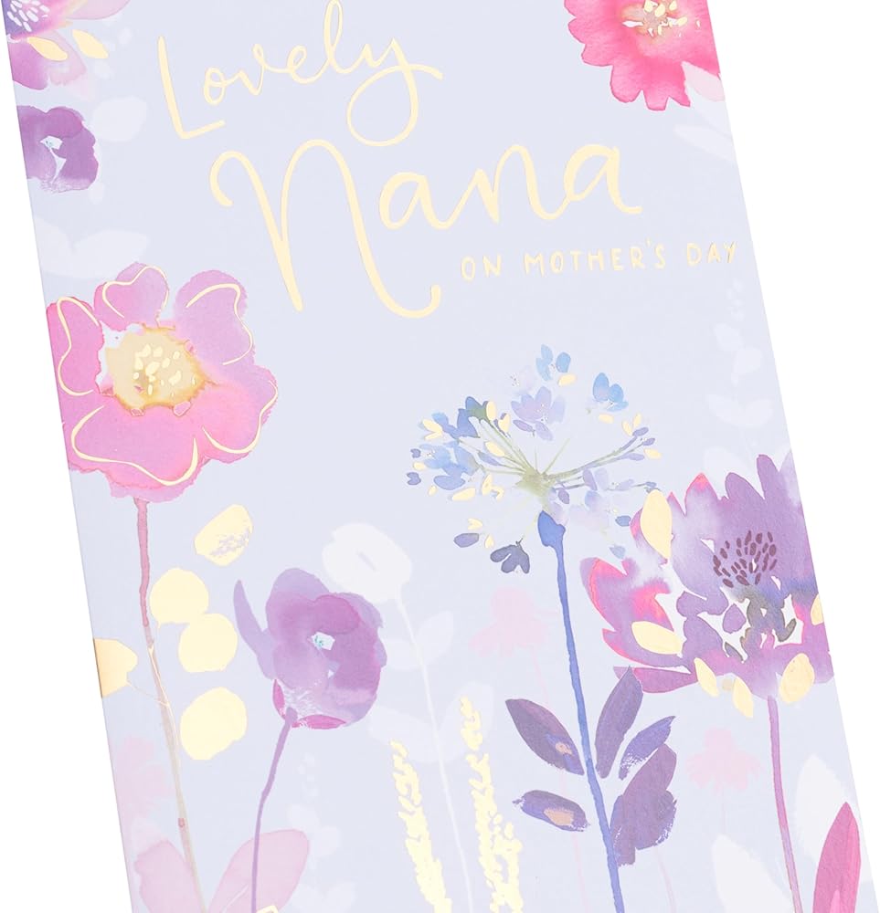 Bold Floral Design Nana Mother's Day Card