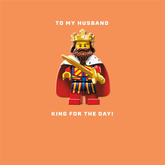 Lego Design Husband Birthday Card