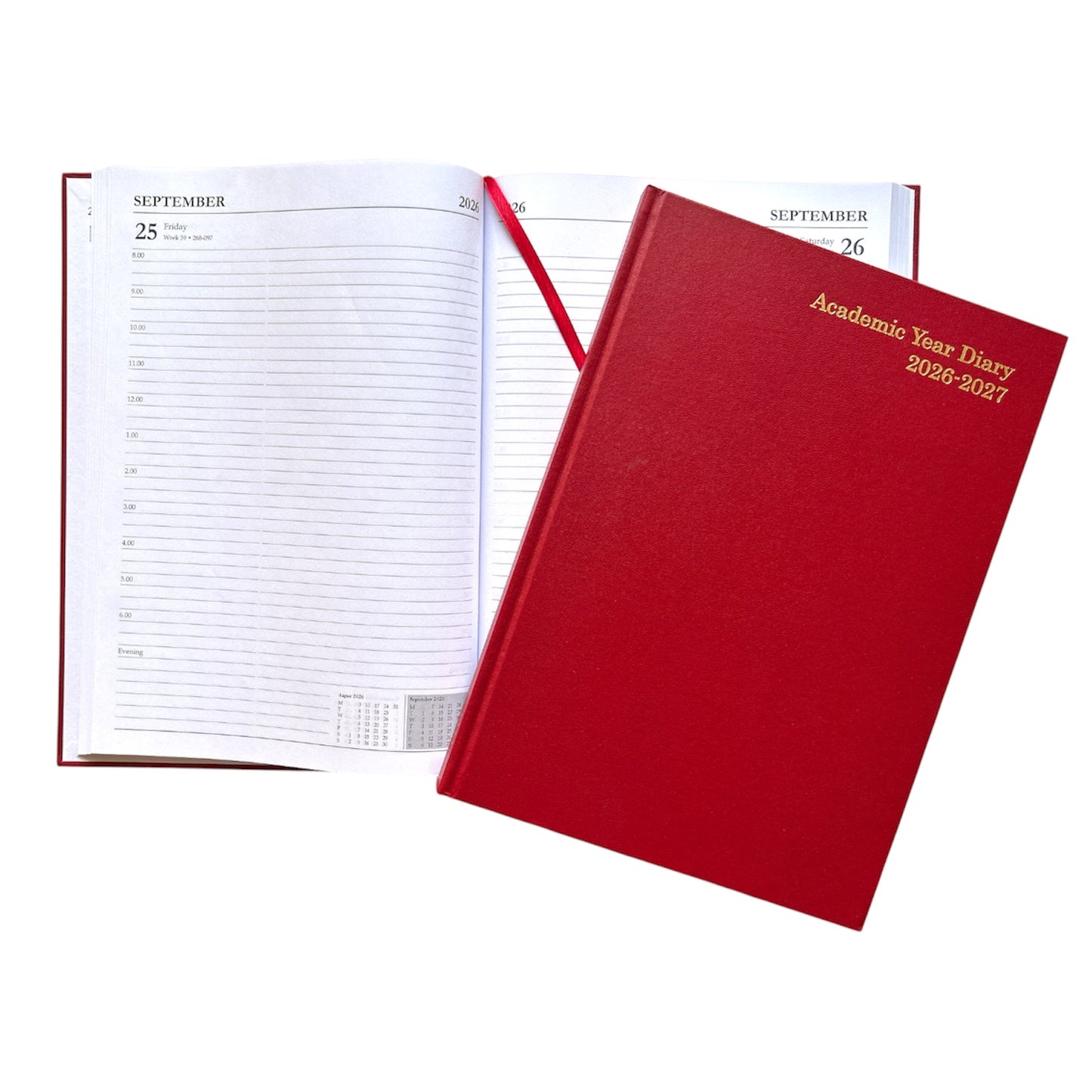 Janrax 2026-2027 A4 Day Per Page Burgundy Academic Diary