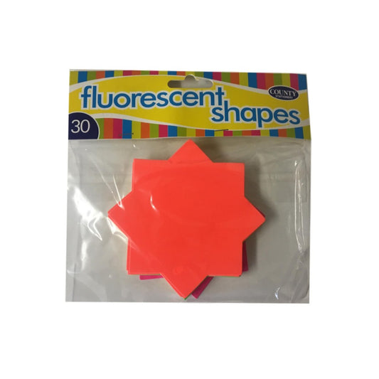 Pack of 180 Fluorescent Star Shapes 100mm