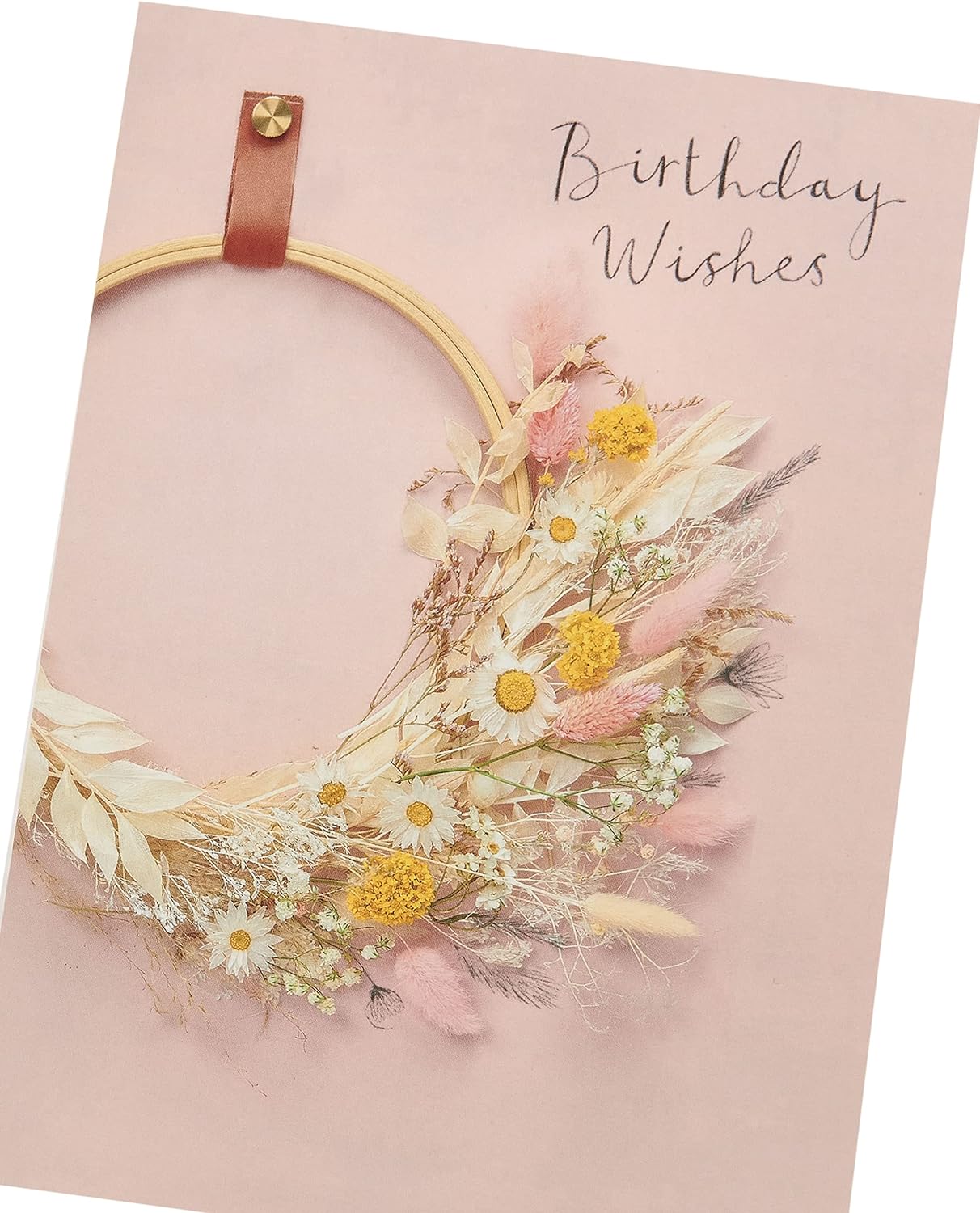 Floral Hoop Design Birthday Card