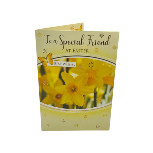 To Special Friend Yellow Daffodil Flowers Design Easter Card