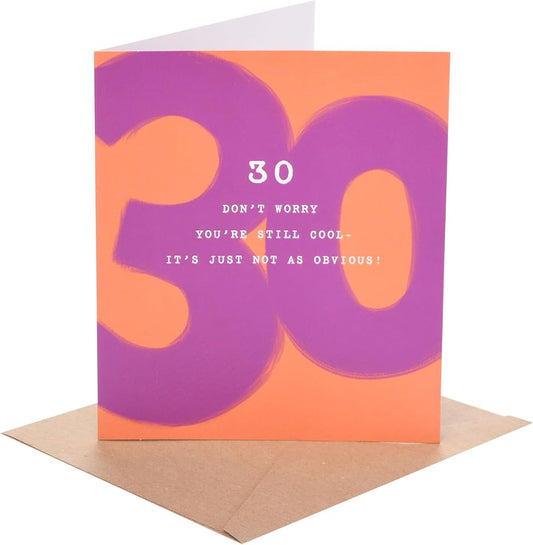 Funny Design 30th Birthday Card