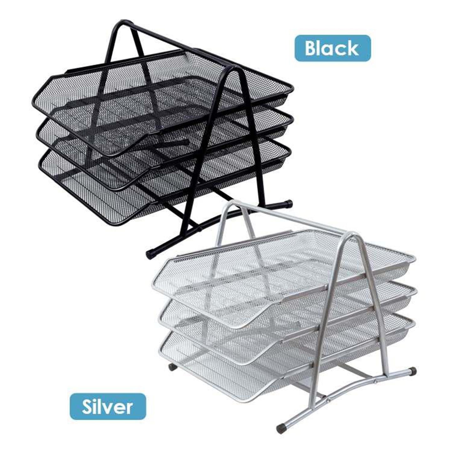 Black Office Mesh Tray For Organizer 35 × 30 × 27cm
