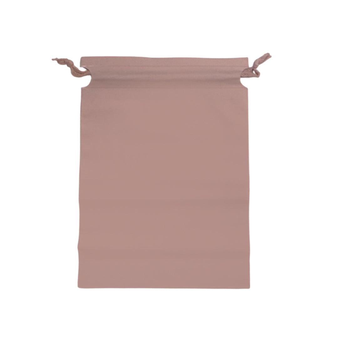 Pack of 100 Pale Pink Coloured 21x29cm PEVA Frosted Drawstring Bags