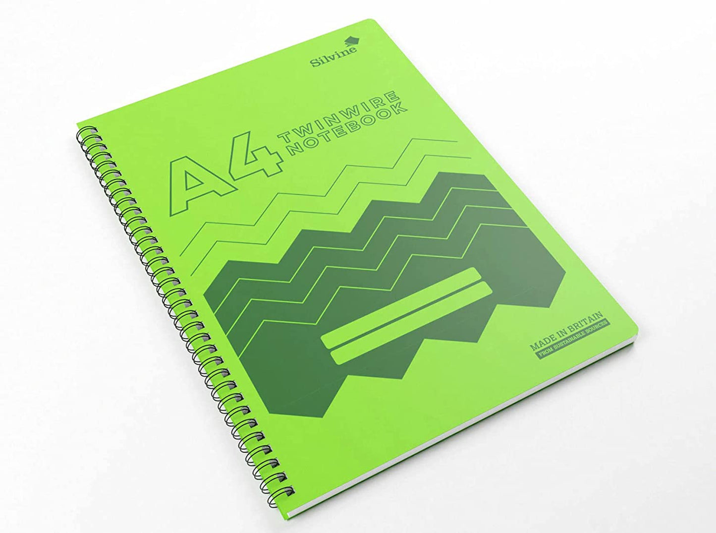 Single A4 160 Pages Twin Wire Notebook with Durable Wipe Clean Cover