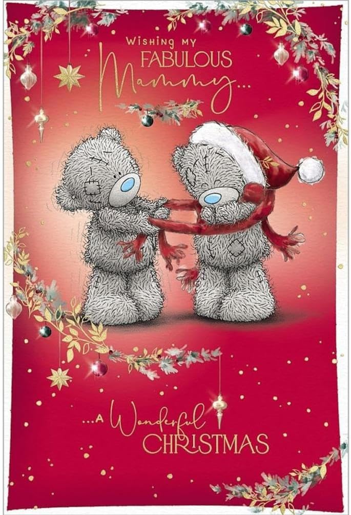 Bears With Hat And Scarf Fabulous Mammy Christmas Card