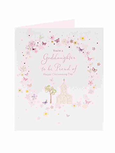 Goddaughter Christening Pink Card
