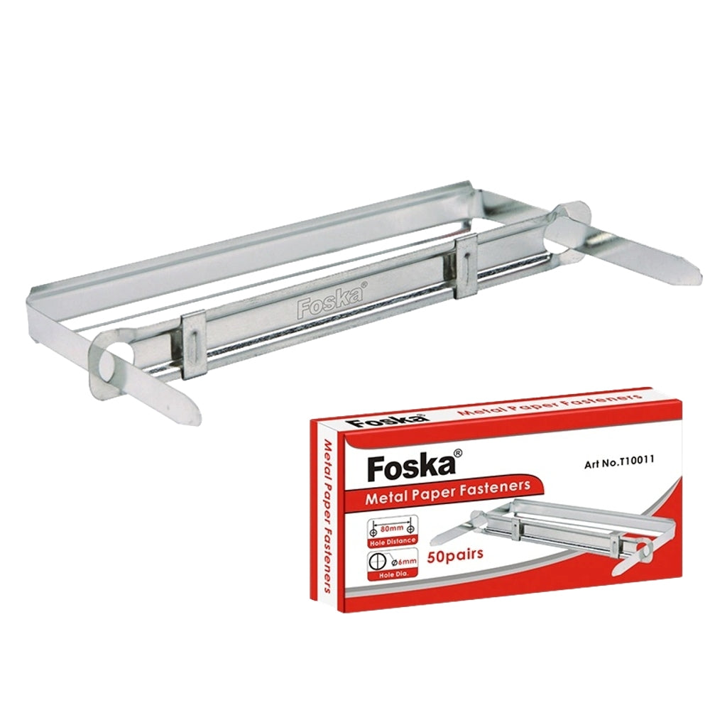 Pack of 50 Metal Paper Fasteners - Binding– Shop Inc