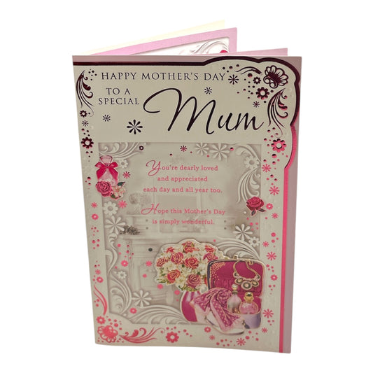 To A Special Mum Flowers and Purse Design Mother's Day Boxed Card