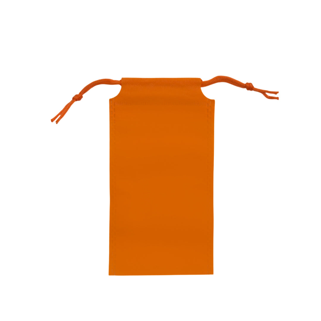 Pack of 50 Orange Coloured 19x10cm Non-Woven Drawstring Bags