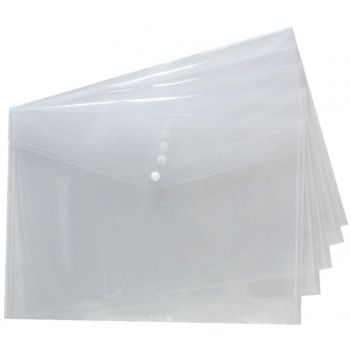 Pack of 5 A3 Clear Document Wallets
