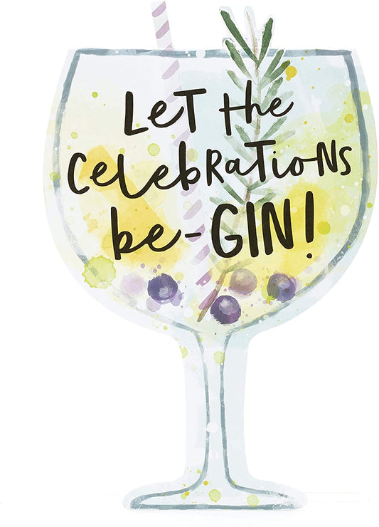 Funny Gin Themed Greetings Card Birthday Card for Her Humour 