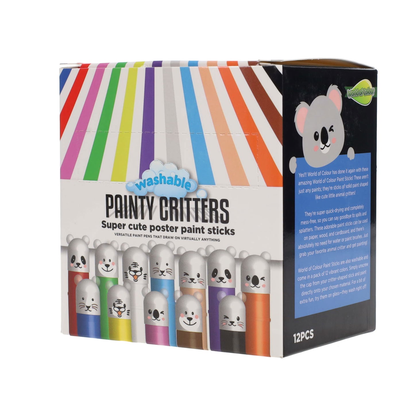 Box of 12 Washable 15g Poster Paint Sticks by World of Colour