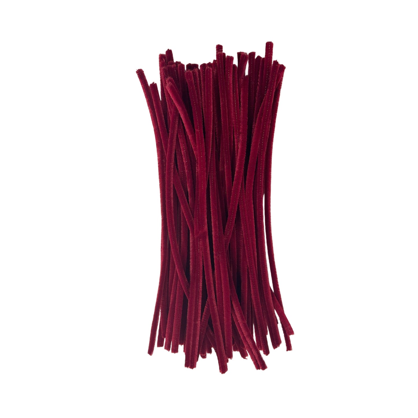 Pack of 50 Burgundy Coloured Pipe Cleaners 30cm x 6mm Craft Chenille Stems