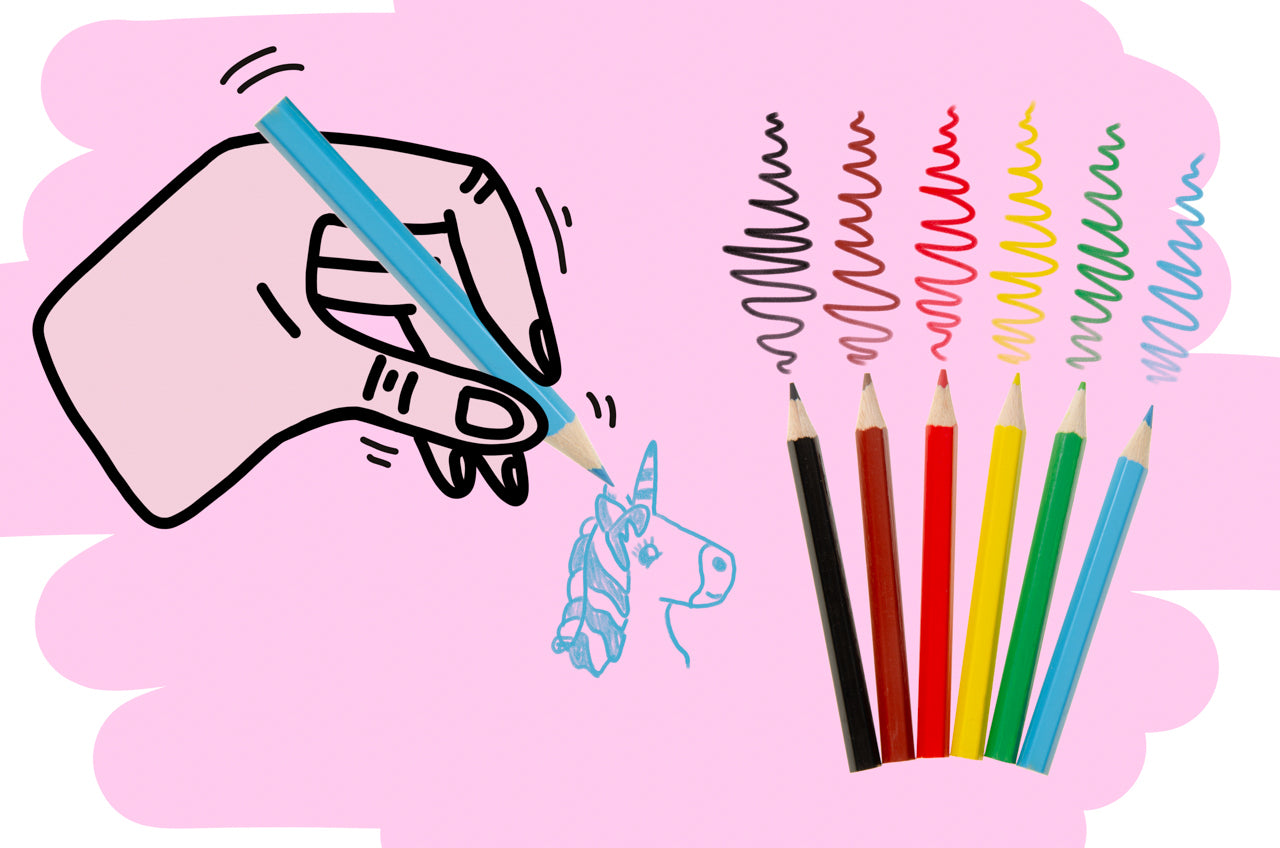 12 Pack of 6 Pieces Unicorn Colored Pencils 9cm