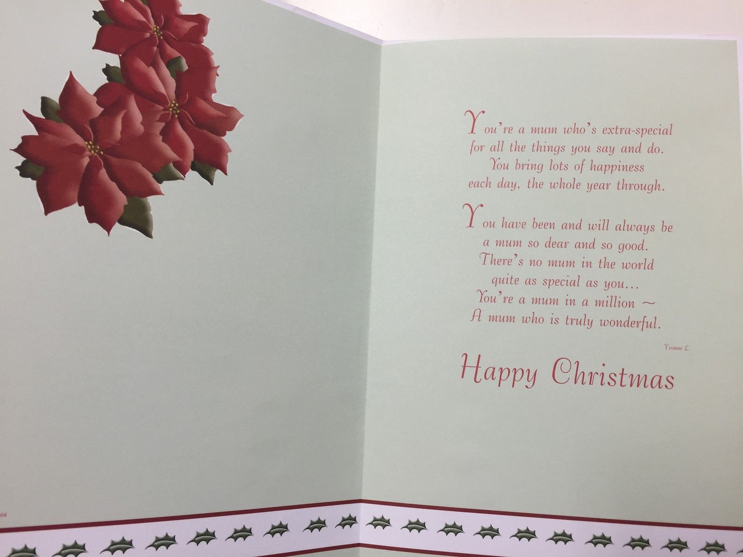 With Love Mum Christmas Card