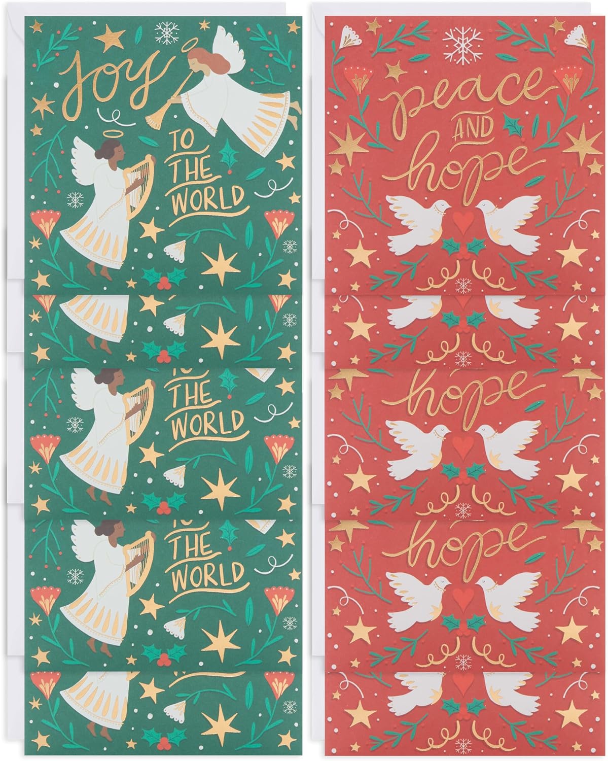 Box of 10 Marie Curie Charity Peace & Hope Christmas Cards With Envelopes
