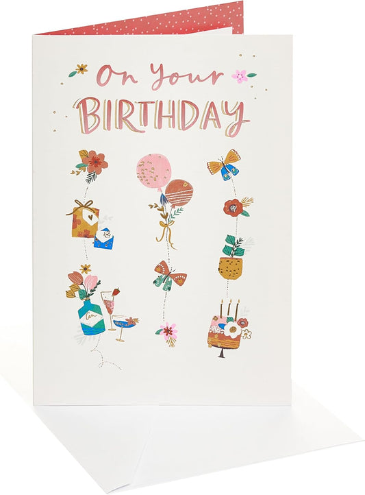 Celebration Icons Design Birthday Card