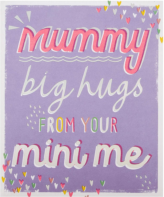 Mummy from Your Mini-Me Contemporary Text Based Design Mother's Day Card 