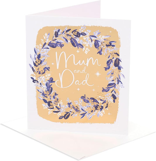 Wreath Design Mum & Dad Christmas Card