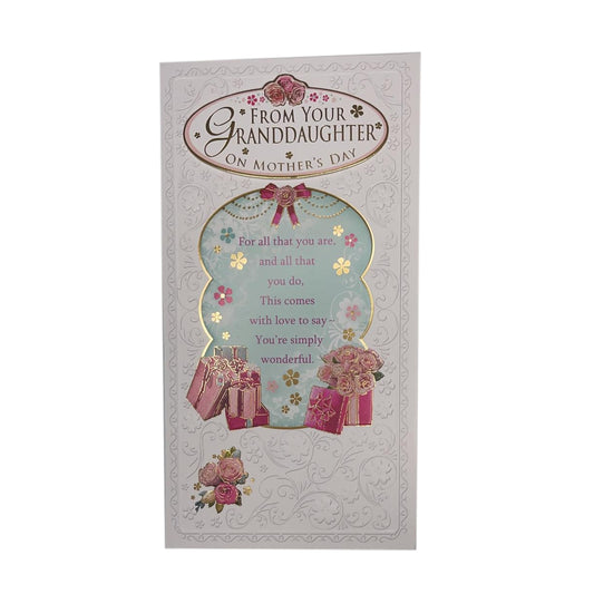 From Your Granddaughter Gifts Design Open Mother's Day Card