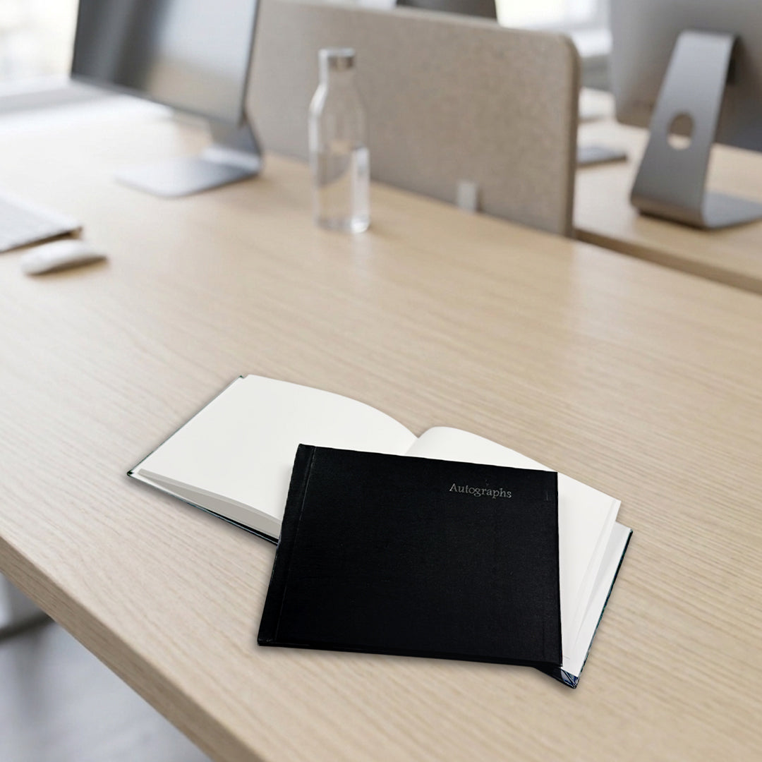 Pack of 24 Plain Cover 100 Pages Green Autograph Books – School Leavers Signature, End of Term Memory Book