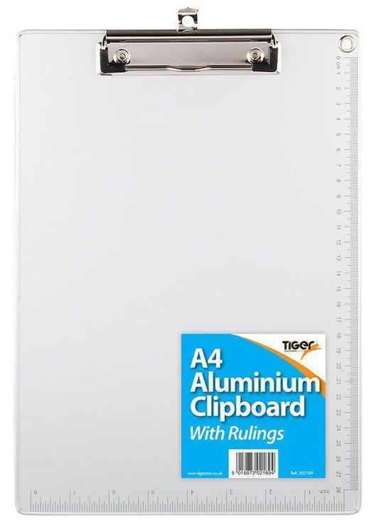 8 x A4 Aluminium Clipboard with Rulings