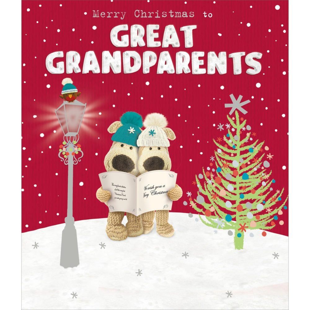 Boofles With Card Great Grandparents Christmas Card
