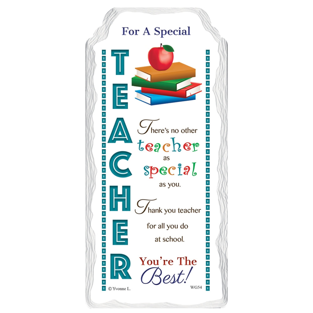 Thank You For a Special And Best Teacher Sentimental Handcrafted Ceramic Plaque